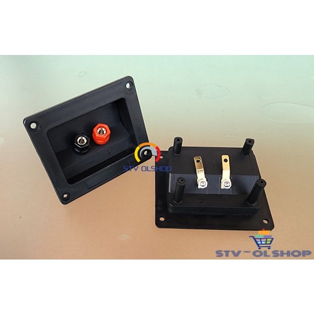 Terminal box speaker bindingpost merah hitam + kaki