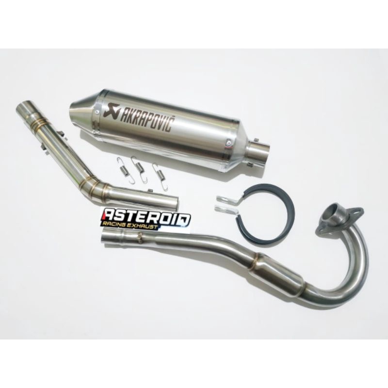 knalpot racing akrapovic for klx 150 bf/crf 150l/dtracker se