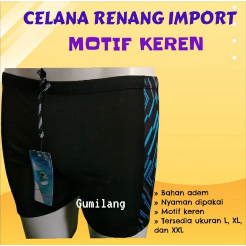 celana renang pria dewasa import jumbo L XL XXL