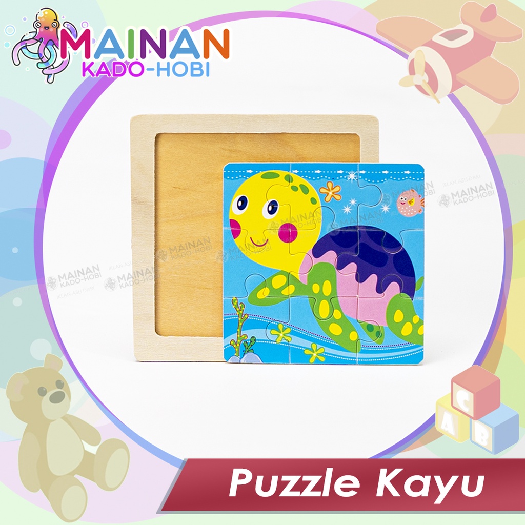 EDUCATION TOYS WOODEN PUZZLE FOR KIDS KARAKTER LUCU