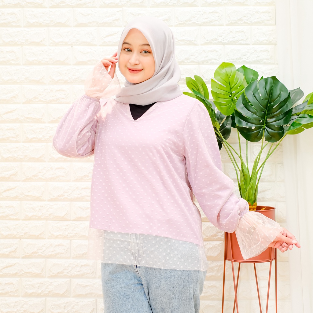 ADINDA BLOUS/ATASAN WANITA POLOS/ATASAN WANITA TILE/ATASAN WANITA LUCU/BLOUS LUCU/BLOUS POLOS/BAJU C