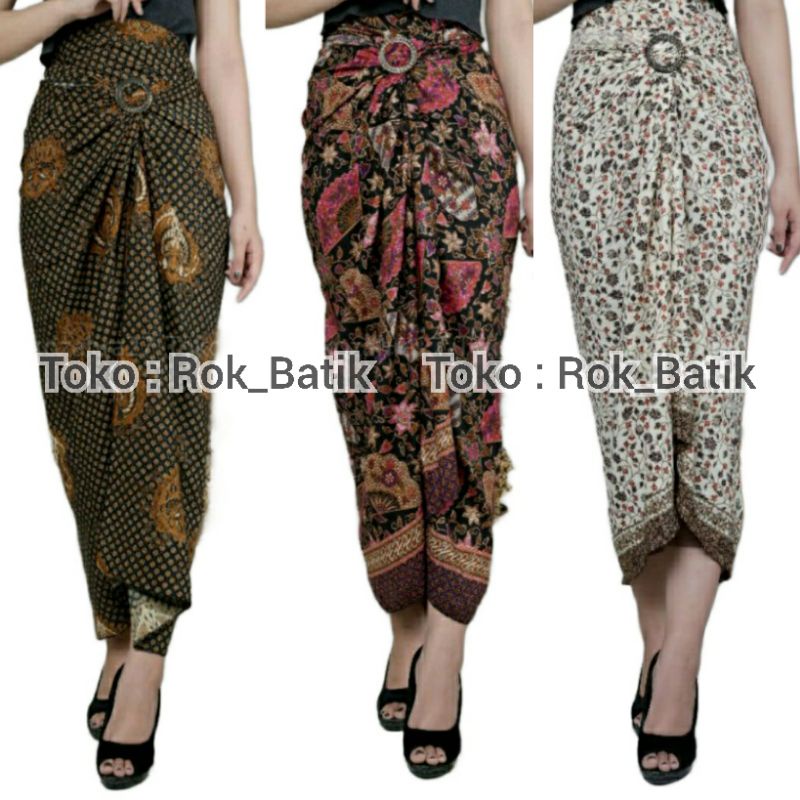 (50 Motif) Rok Lilit Batik Bawahan Kebaya Modern Rok Serut Batik Free Ring Kain Batik Floral Batik Couple Pasangan