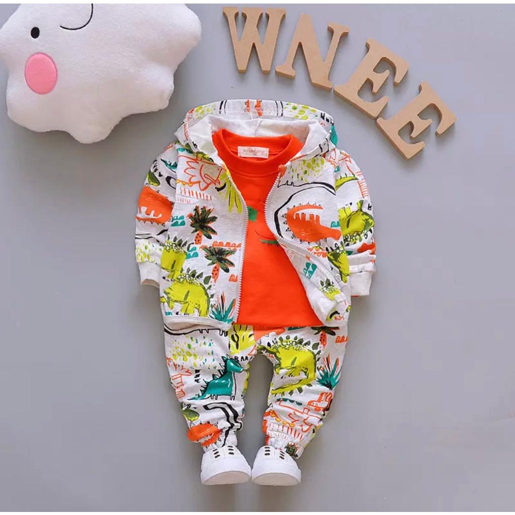 SETELAN ANAK PEREMPUAN SETELAN 3 IN 1 JAKET KAOS JOGGER ANAK MOTIF SUN FLOWER BAJU ANAK PEREMPUAN