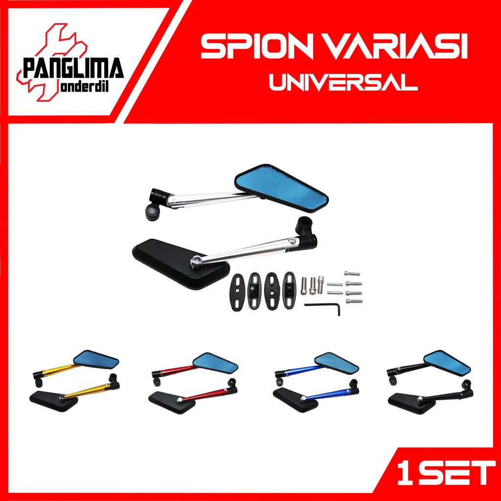 Spion Variasi J002 Circuit-Sirkuit Untuk Semua Jenis Motor-Universal Merah-Biru-Emas-Silver Honda-Szk-Ymh Sepion-Cermin-Kaca Kiri-Kanan Set