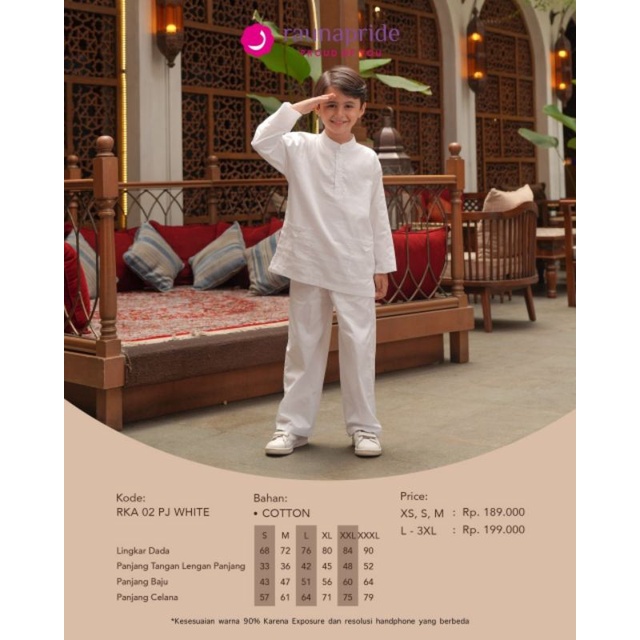 koko anak set RKA 02 PJ merk rauna