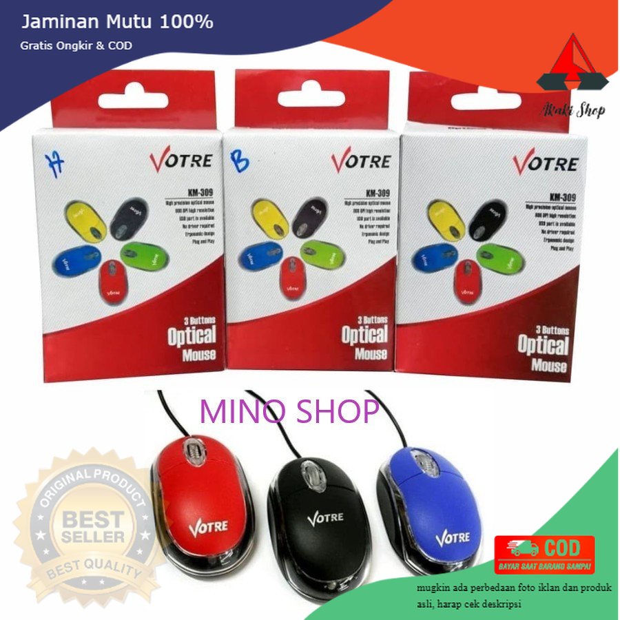 MOUSE USB KABEL VOTRE KM-309 - MOUSE VOTRE