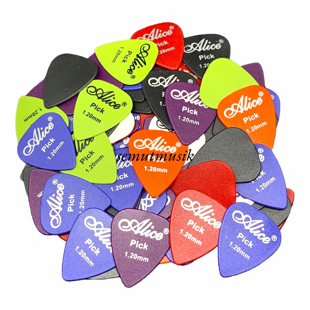 BISA COD - Pick Gitar Akustik Alice 1.2 MM 50 PCS / Guitar Petikan / Alat Bantu Memetik Gitar Acoust