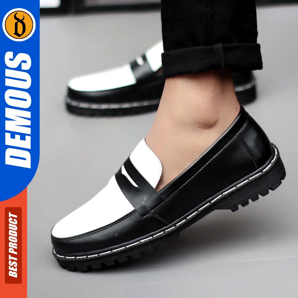 DEMOUS Yngwie - Sepatu Loafers Docmart Formal Kerja Casual Pria