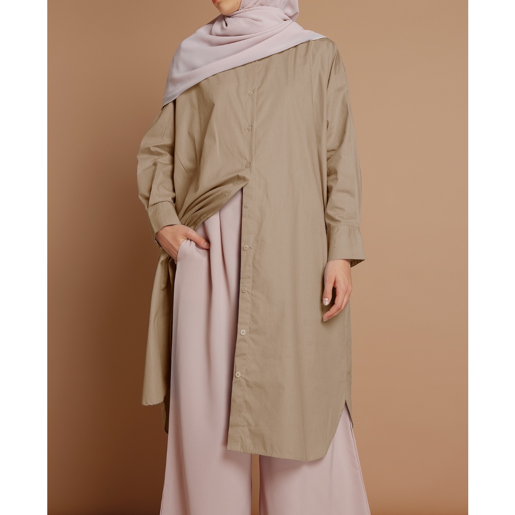 Cottoncut Lacy Long Shirt - Tunik wanita