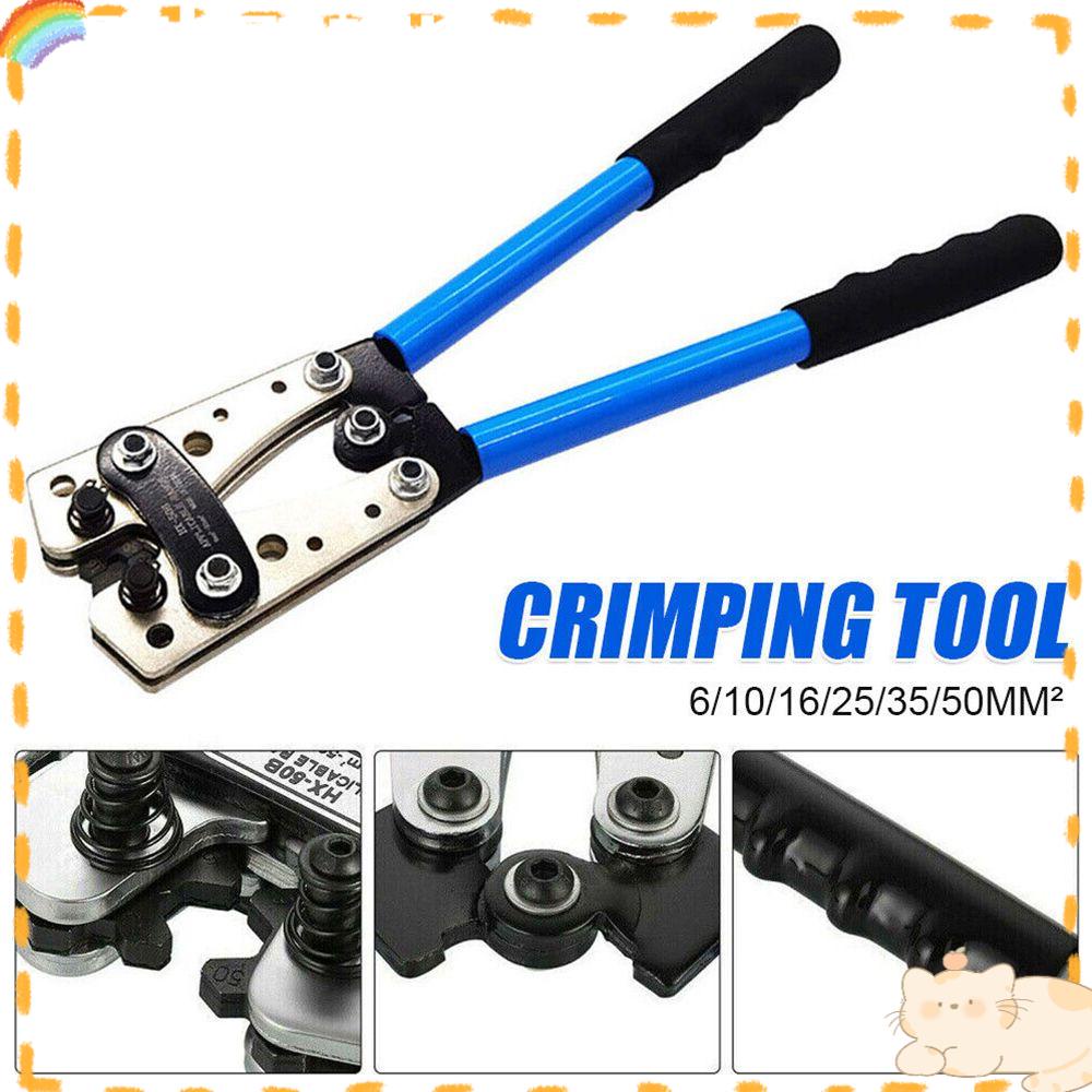 Solighter Ferrule Crimp Sets HX-50B 6-50mm 2konektor Alat Tukang Listrik Insert Spring Ferrule Crimper Plier Wire Crimper Tool