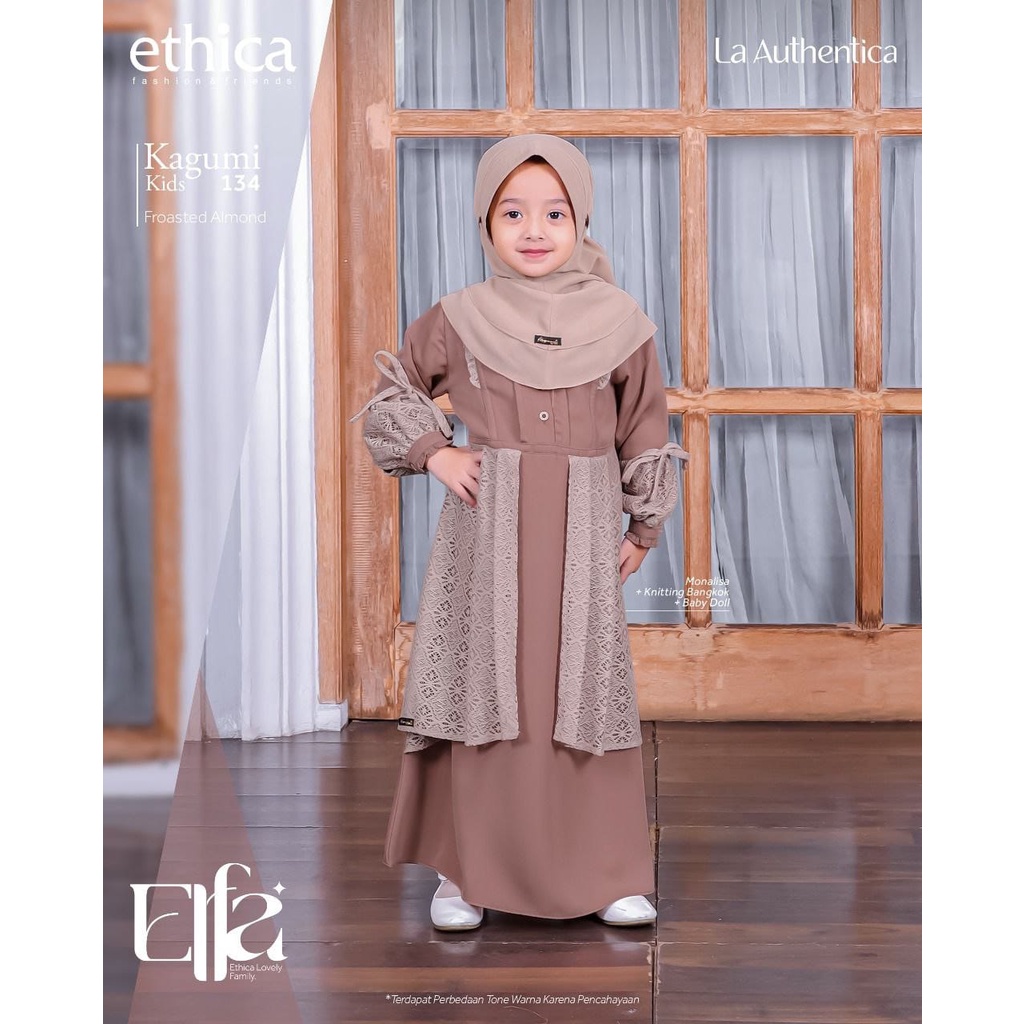 Sarimbit Ethica Elfa 280 Froasted Almond / Kahfi 266 - Kahfi kids 190 - Kagumi 280 - Kagumi kids 134 / Fashion Muslim Gamis Koko Couple Sarimbit Terbaru 2023 Eticha