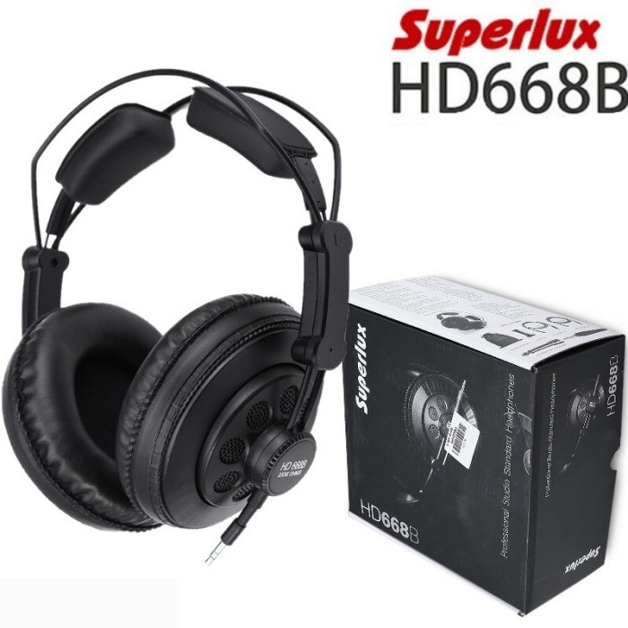 Superflux HD688B Headphone Professional Studio Dynamic Semi Open audio