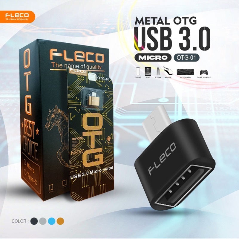 OTG-01 MICRO METAL FLECO KUDA USB3.0 HIGH SPEED FOR ANDROID SMARTPHONE ORIGINAL GROSIR SMOLL