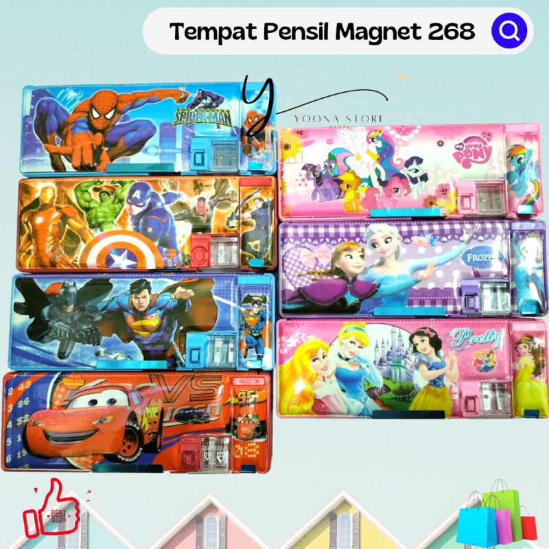 

Tempat Pensil Magnet+ Serutan/ Karakter Tempat Pensil panjang (268)