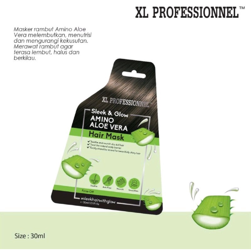 XL PROFESSIONNEL HAIR MASK SLEEK &amp; GLOW HAIRMASK KERATIN WATERMELON