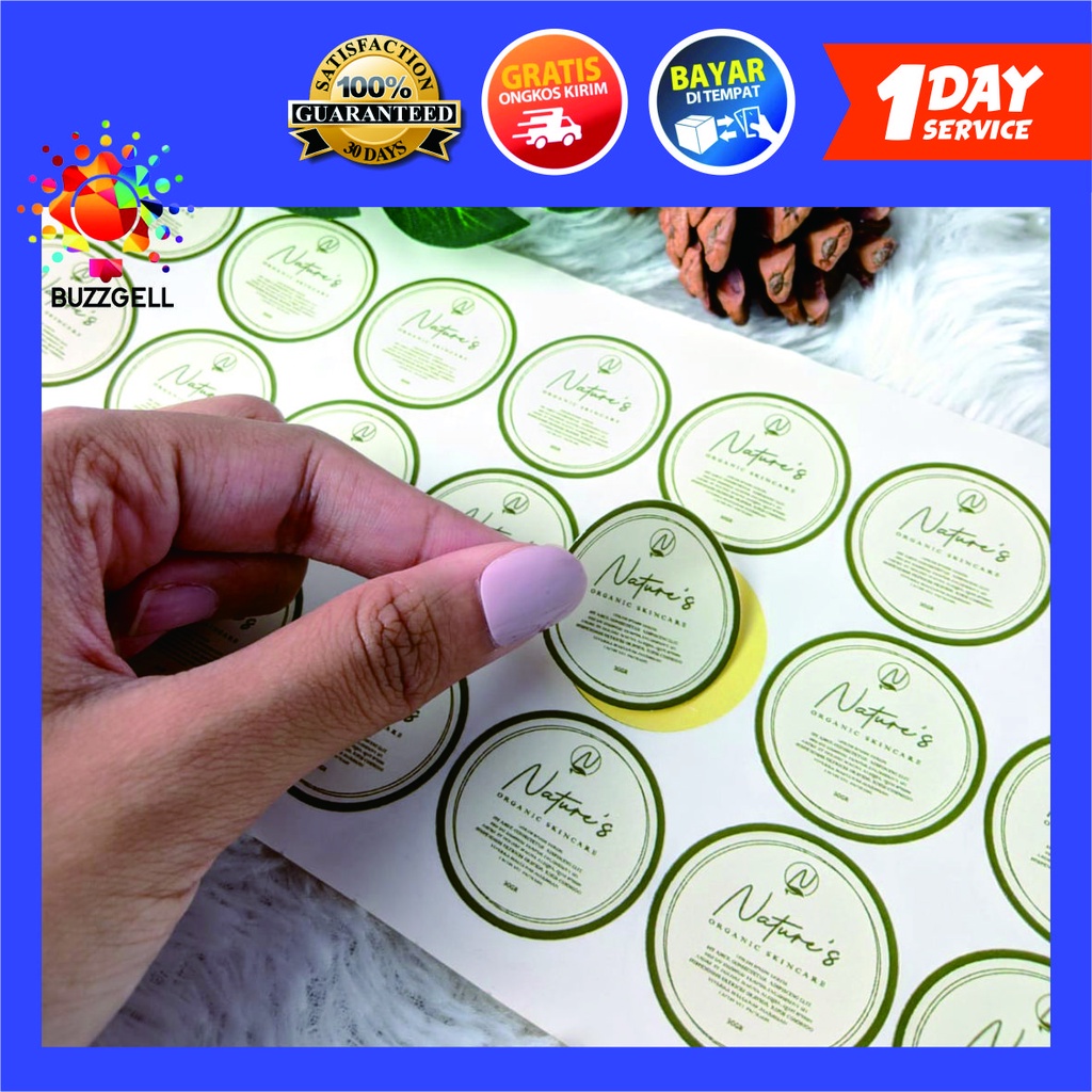 

Stiker Label Skincare Bulat Stiker Kecantikan Free Design