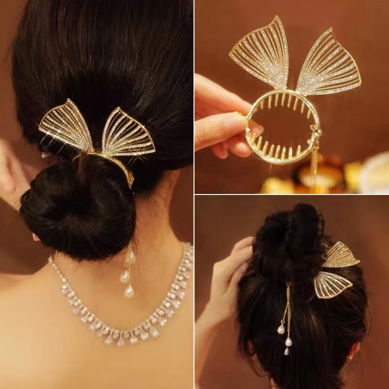 Caliloops Jepit Jedai Korea Cepol Dewasa Ponytail Berlian Hiro