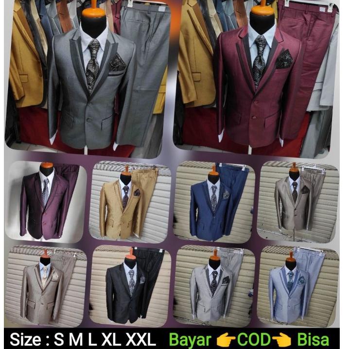 [9897K] 1 stel JAS semi woll (JAS CELANANYA) (SIZE M L XL XXL) jas pria formal jas pengantin jas wed
