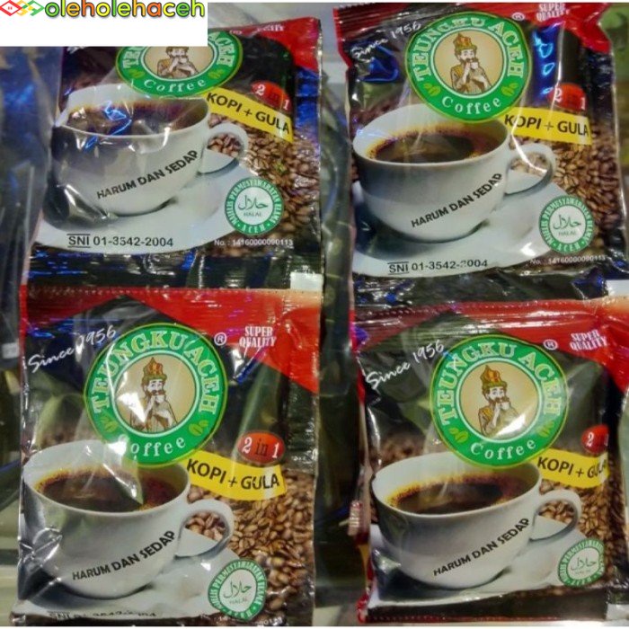 

Kopi Tgk Aceh Sachet 2 in 1 kopi+gula isi 10 sachet/kopi tengku Aceh