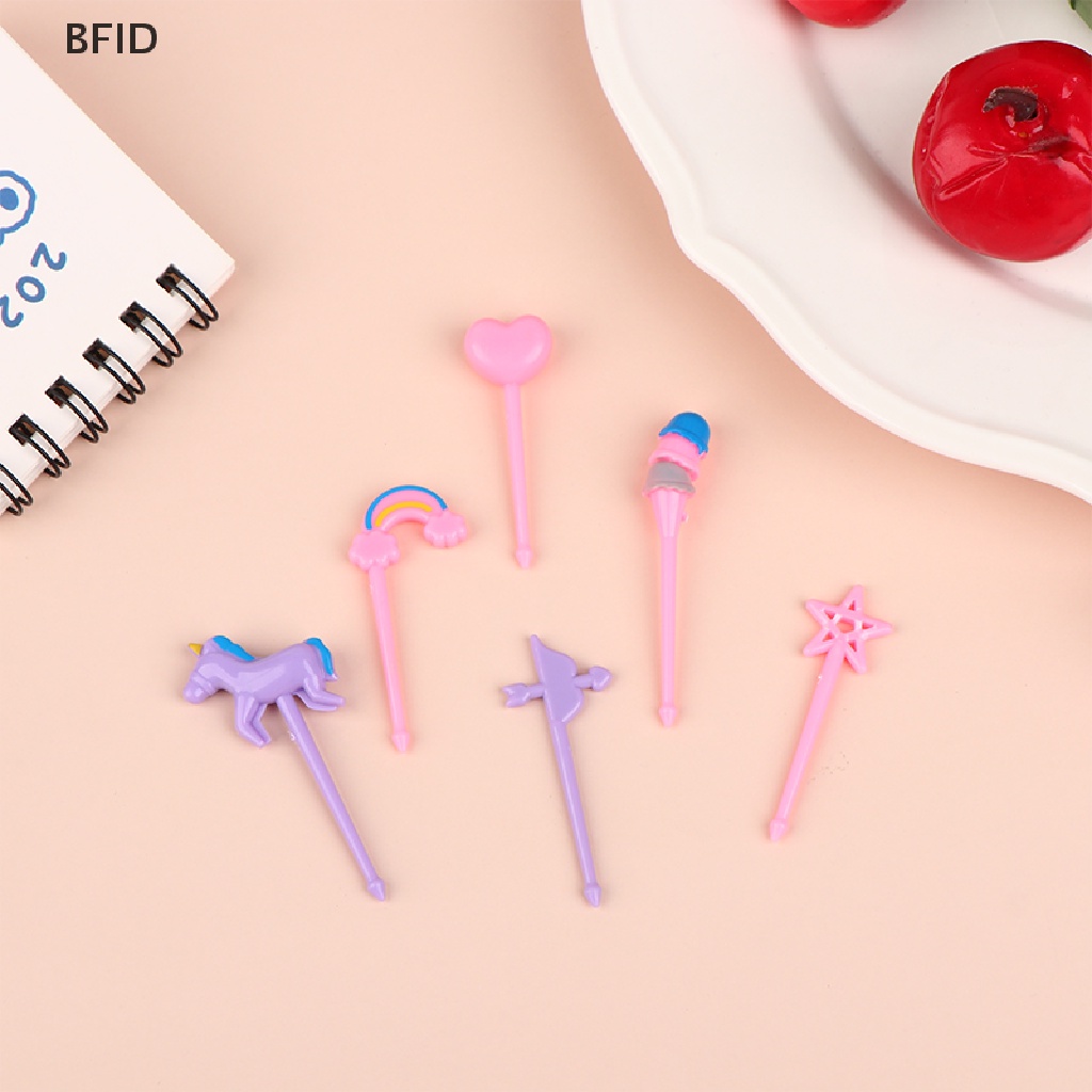 [BFID] 1set Garpu Buah Hewan Food Grade Mini Kartun Anak Kue Buah Tusuk Gigi Bento [ID]