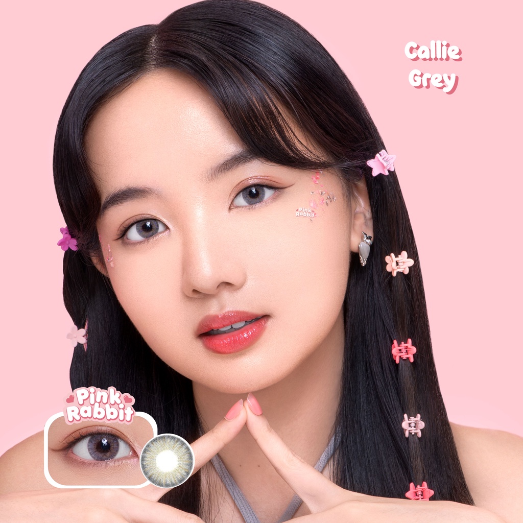 Pink Rabbit Softlens Minus Callie Grey Soflens Abu Abu