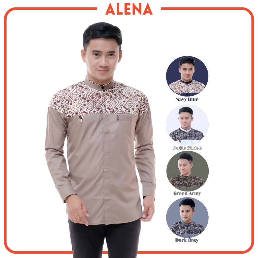 Baju Koko Motif Farhan | Kemko Farhan Wafer Coksu Atasan Baju Melayu ALENA