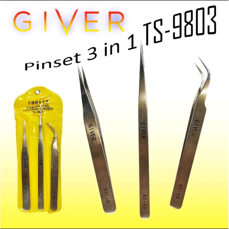 Pinset Vinset Hp Service electronik 3 pcs Premium MERK GIVER