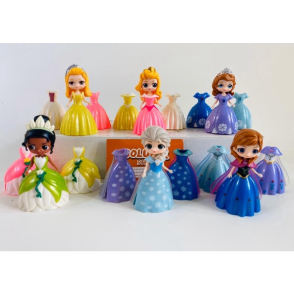 

Diskon Pajangan 6 on Princess 18 topper Baju Baju kue Set Clip Promo Figure Dress