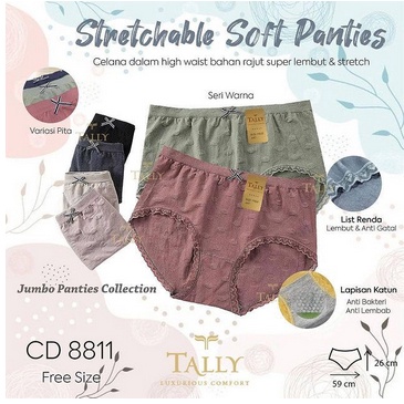 TALLY CD CELANA DALAM RAJUT 8811 I FREE SIZE I FIT XL I BAHAN RAJUT LEMBUT
