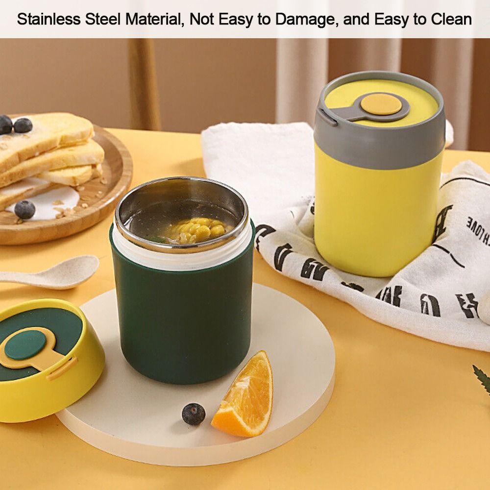 Solighter Food Thermal Jar Portable Breakfast Tableware Thermal Vacuum Cup