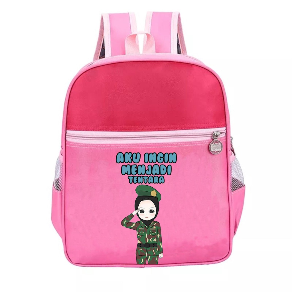 PJV -  Ransel Sekolah Anak Perempuan Paud TK dan SD Motif Karakter Cita-cita