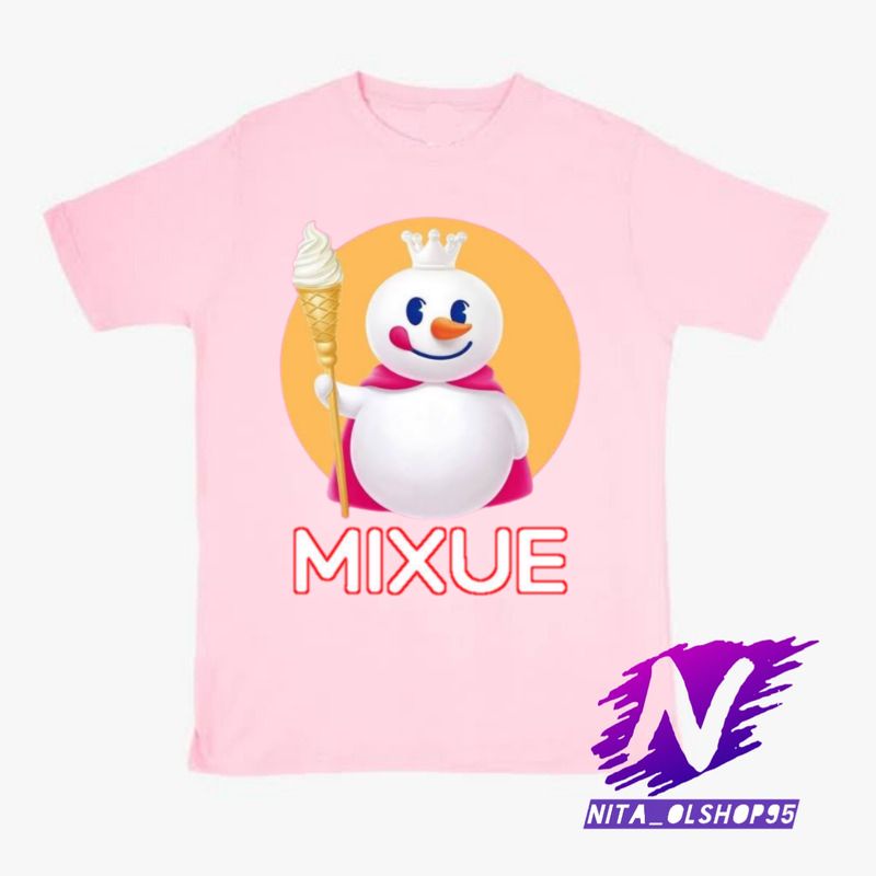 kaos mixue baju anak eskrim mixue