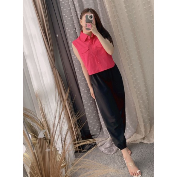 Tasya Top BKK || Top Kemeja Polos || Vaeesan