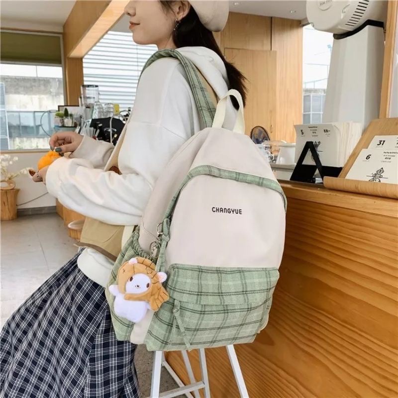 SPESIAL PROMO 7.7 - Backpack Multifungsi - Tas Ransel Wanita Back to School Korean Backpack Perempuan Sekolah Stylish - 24C