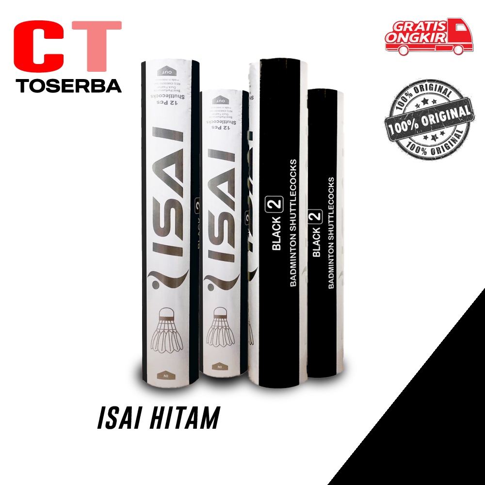 Shuttlecock ISAI Hitam Original - ISAI Black | Kok Bulutangkis