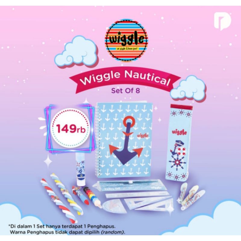 

Set Alat Tulis Anak Tema Pelaut - Wiggle Nautical Set