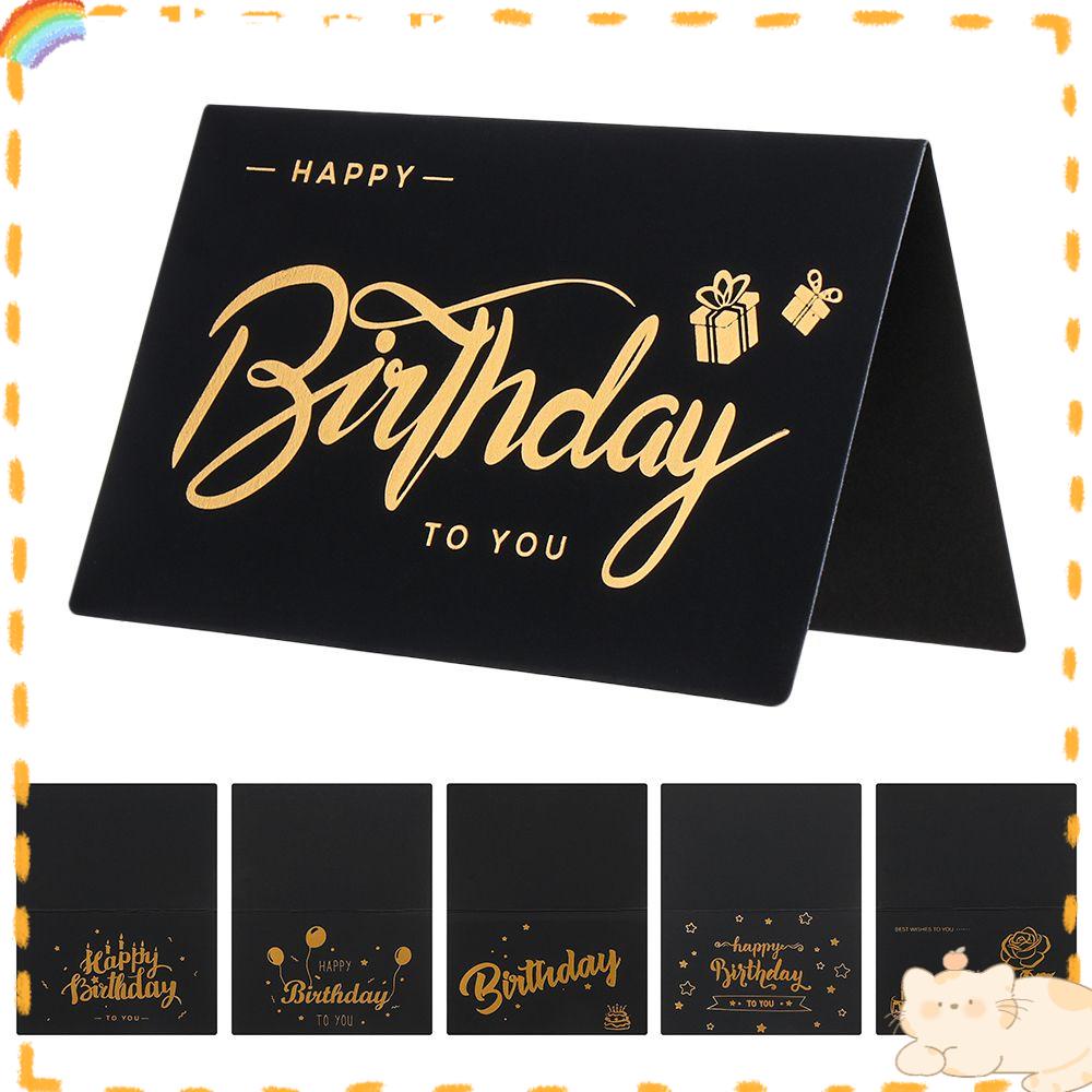 Solighter Wish Card Kartu Ucapan Terima Kasih Business Activity Exquisite Black Greeting Card