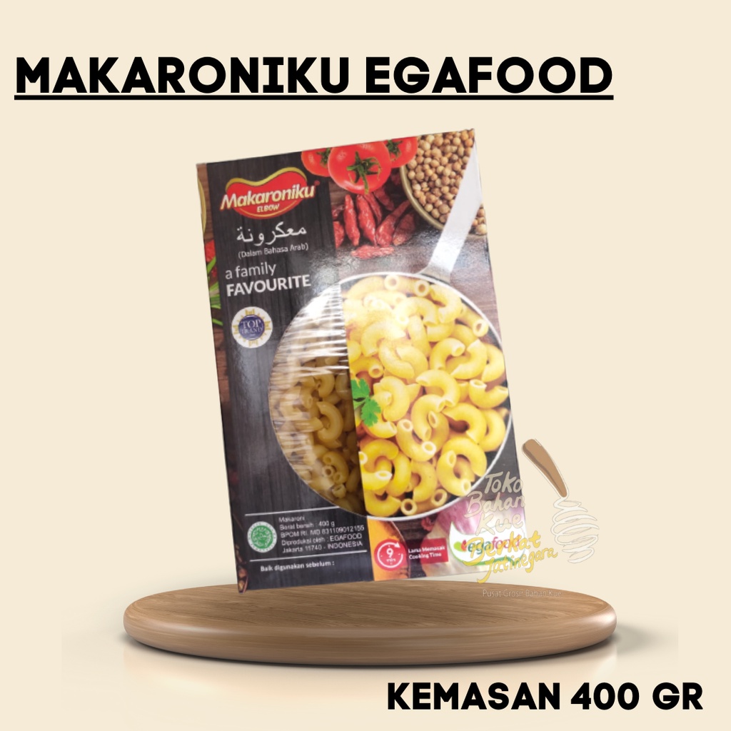 MACARONIKU EGAFOOD / MAKARONI KEMASAN 400 GRAM / PCS