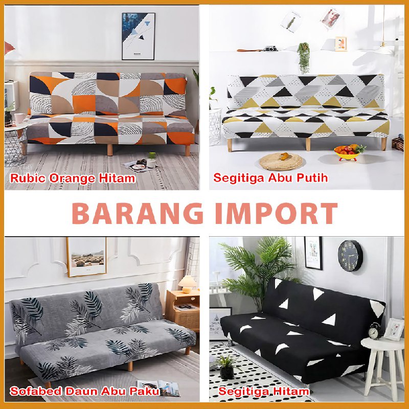 COVER SOFA BED ELASTIS MOTIF PENUTUP SOFABED PELINDUNG SARUNG SOFA BED PENUTUP SARUNG BANTAL KURSI