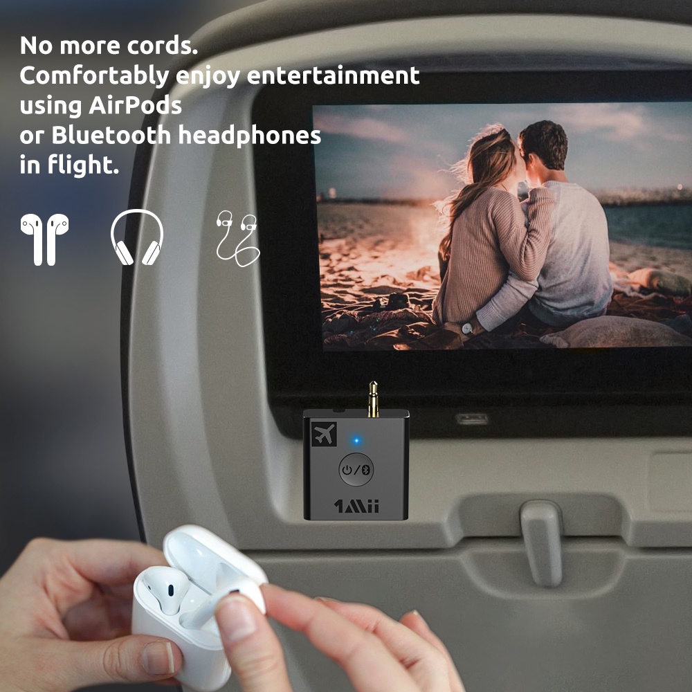 1Mii B05 B 05 Wireless Airplane Audio Adapter Bluetooth Transmitter