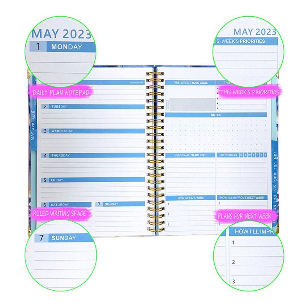 Nanas2023 Notebook Perlengkapan Kantor Stationery Ring Binder Daun Longgar Jurnal Notepad