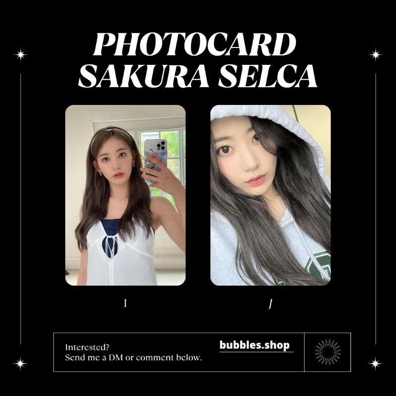 PHOTOCARD UNOFFICIAL SAKURA LE SSERAFIM SELCA