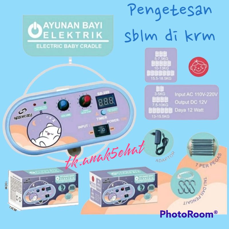Mesin Ayunan Bayi Listrik Elektrik Spacebaby 289