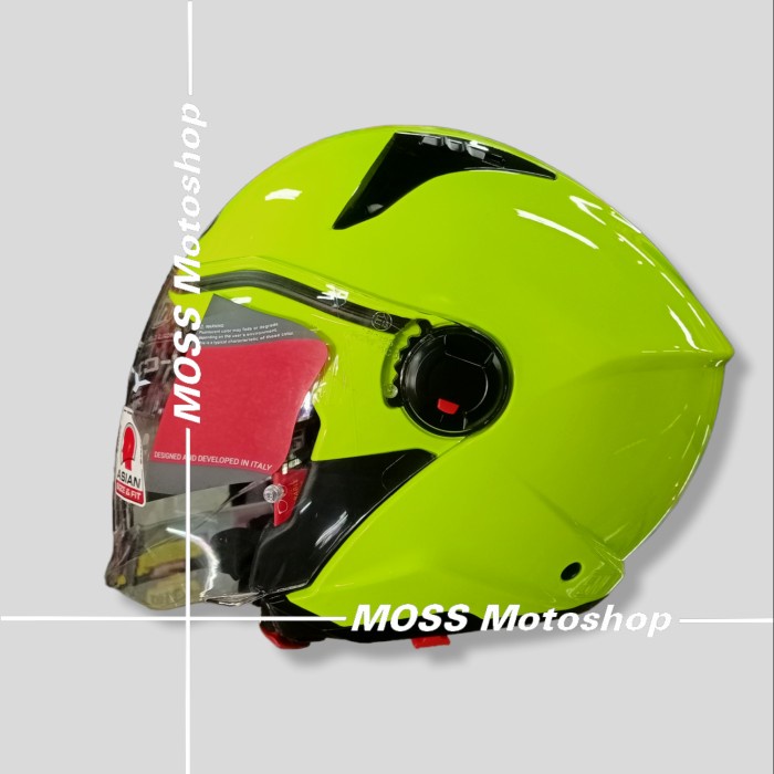 Jual Helm KYT D City Plain Yellow Half Face Original Shopee Indonesia
