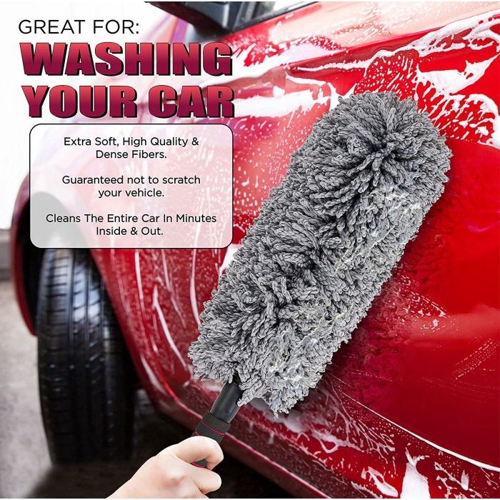 Kemoceng Lap Microfiber Telescopic Besar Jumbo Duster Mobil Premium