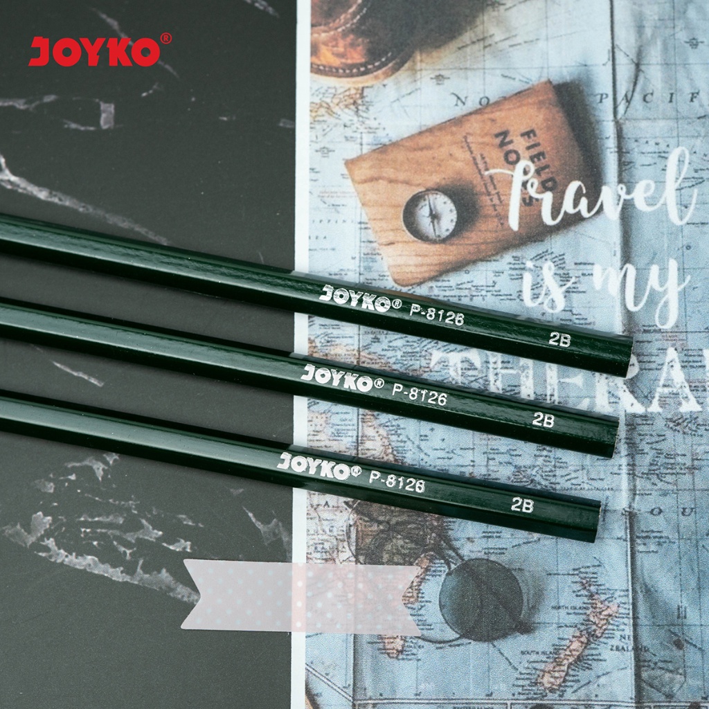 Pensil 2B Pencil Joyko P-8126 2B 1 Box 12 Pcs