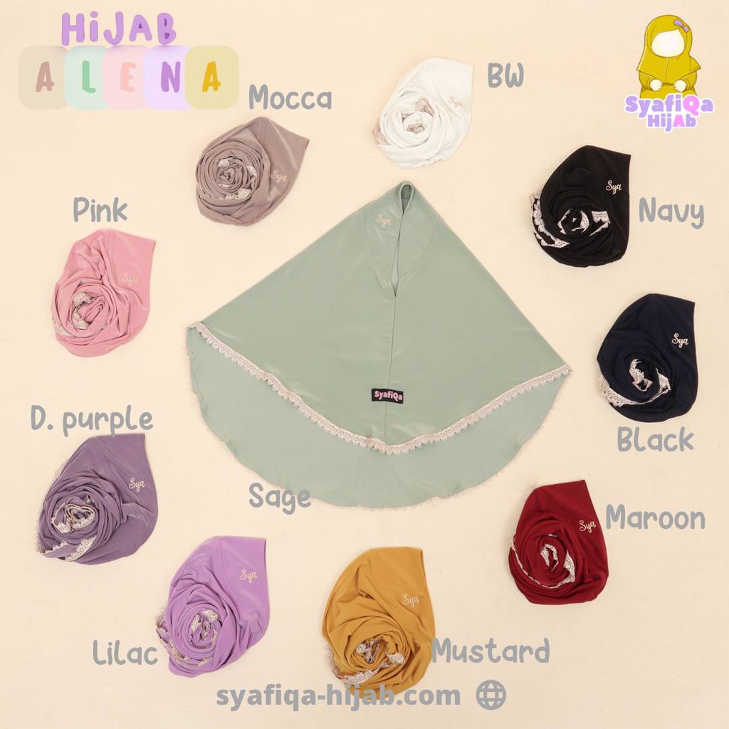 Afsheenastore Hijab Instan Alena by Syafiqa Hijab 0-9 tahun