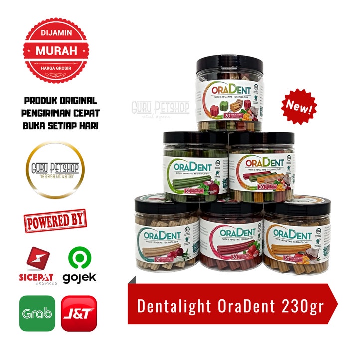 Dentalight Oradent Dental Chew 230g / Snack Anjing Pembersih Gigi