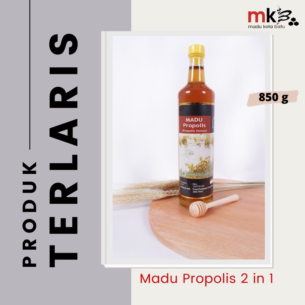 

Madu Propolis 850g - Madu Kota Batu - 2in1 (Madu + Propolis)
