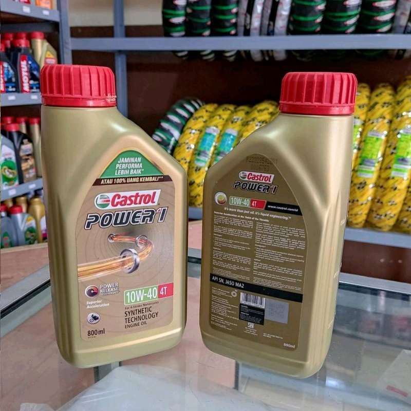 CASTROL POWER 1 4T SAE 10W-40 GOLD 800ML oli mesin motor bebek/Manual